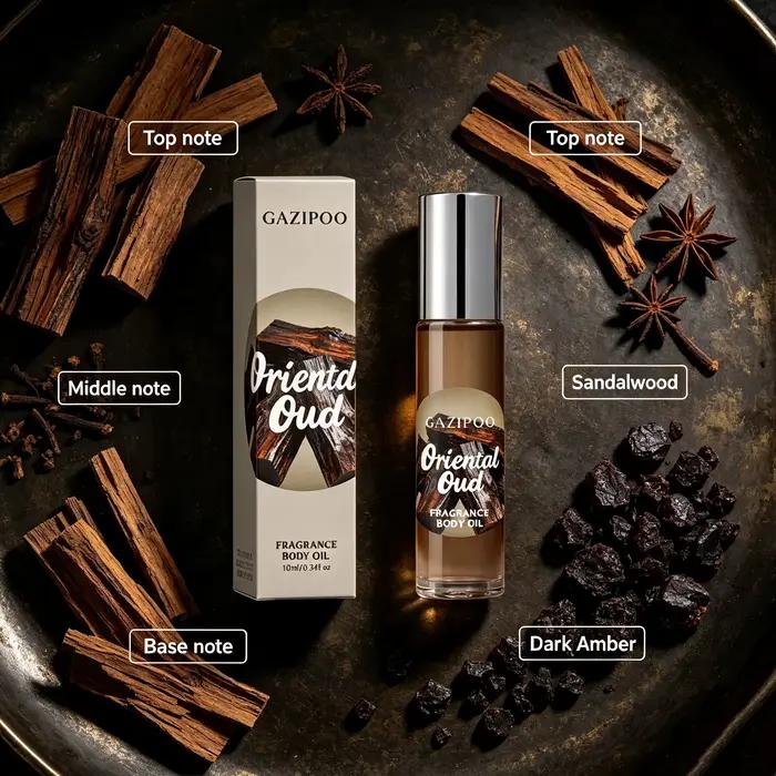 Huile de phéromone Oud orientale 10 ml - Huile de parfum subtile boisée et terrestre, huile de parfum fine au parfum Oud pour voyager ou sortir en rendez-vous