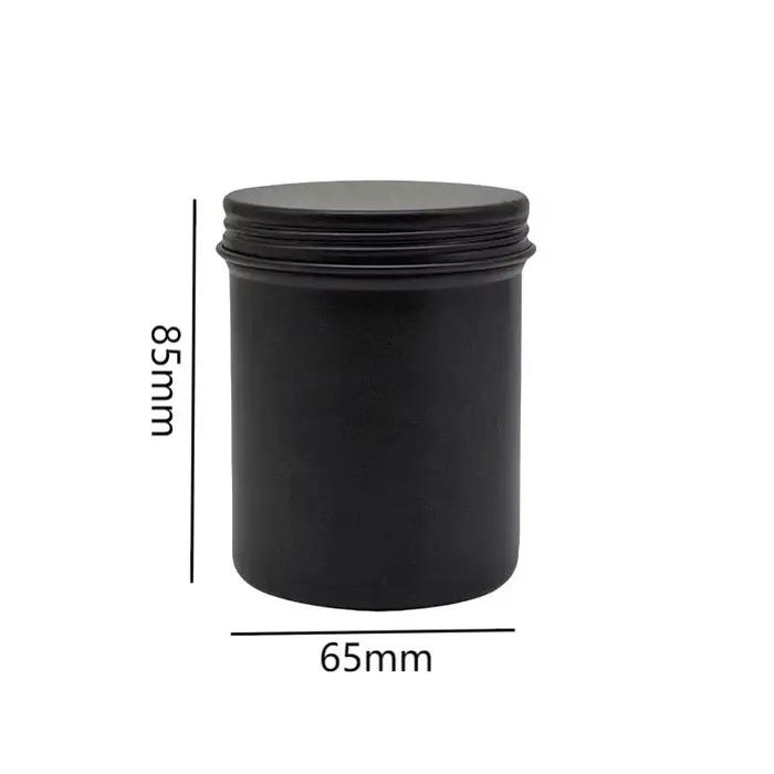 Boîtes de bougies en métal noir de 200ml, 12 pièces, boîtes de thé portables, pots de bougies d'aromathérapie faits à la main, conteneurs de stockage de crème cosmétique