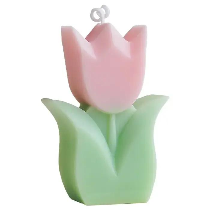 Bougie tulipe faite à la main