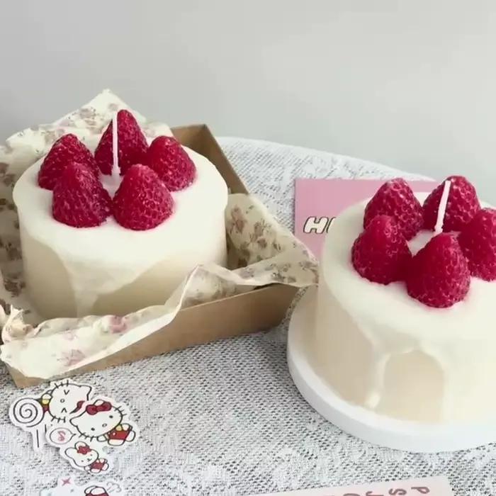 Bougie parfumée Harvey Cake faite à la main, décoration de luxe, décor d'anniversaire, cadeau d'invité de mariage, romantique à offrir pour occassions spéciales