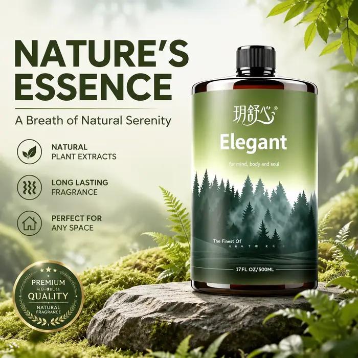 Parfum d'ambiance sans flamme aux huiles essentielles, 500 ml, senteur thé blanc, qualité hôtel cinq étoiles