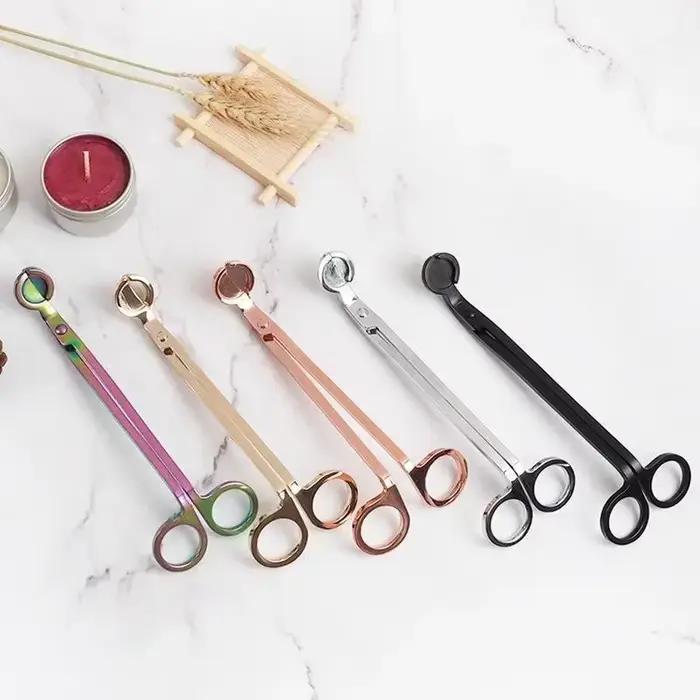Ciseaux coupe-mèche de bougie de 18 cm en acier inoxydable