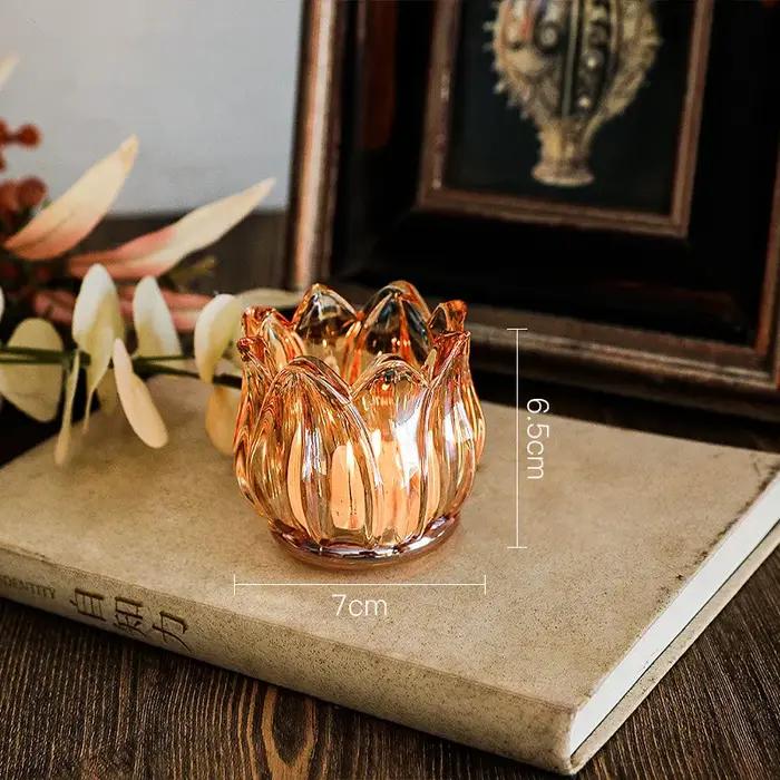 Bougeoir romantique en forme de tulipe