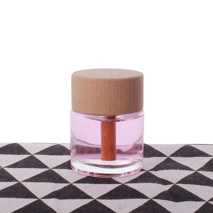 Bouteilles diffuseur de parfum en verre de 50 ml avec bouchon en bois