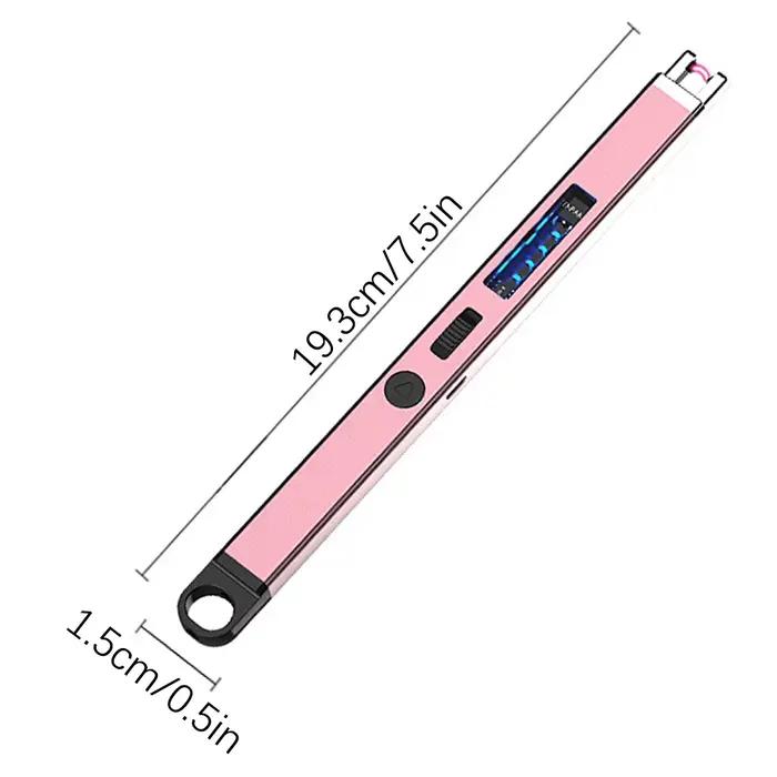 Briquet à bougie Rechargeable USB, coupe-vent, affichage de puissance LED, briquet de cuisine, cuisinière à gaz