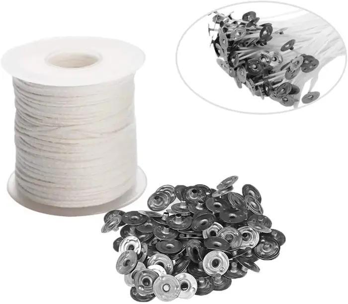 Bricolage cire noyau 61 M Long coton tissé bougie lampe mèche
