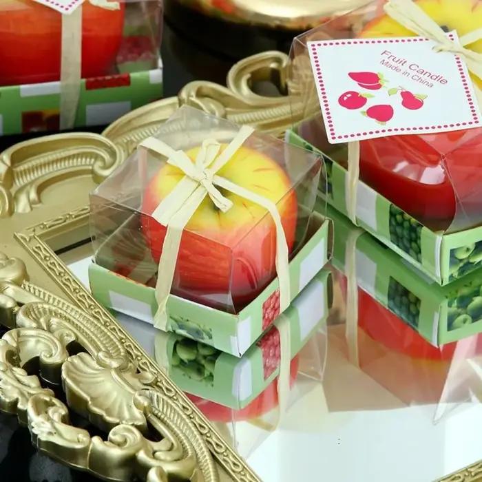 Bougie de noël en forme de pomme