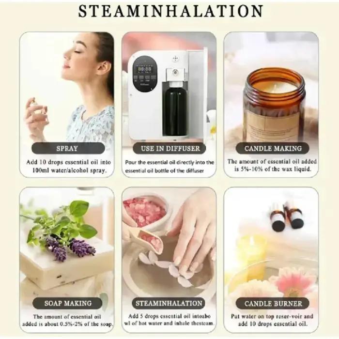 Huile de parfum sans flamme 500ml pour maison raffinée pomme bambou fleur de cerisier lavande lilas menthe mer osmanthe rose parfum aromathérapie rechargeable