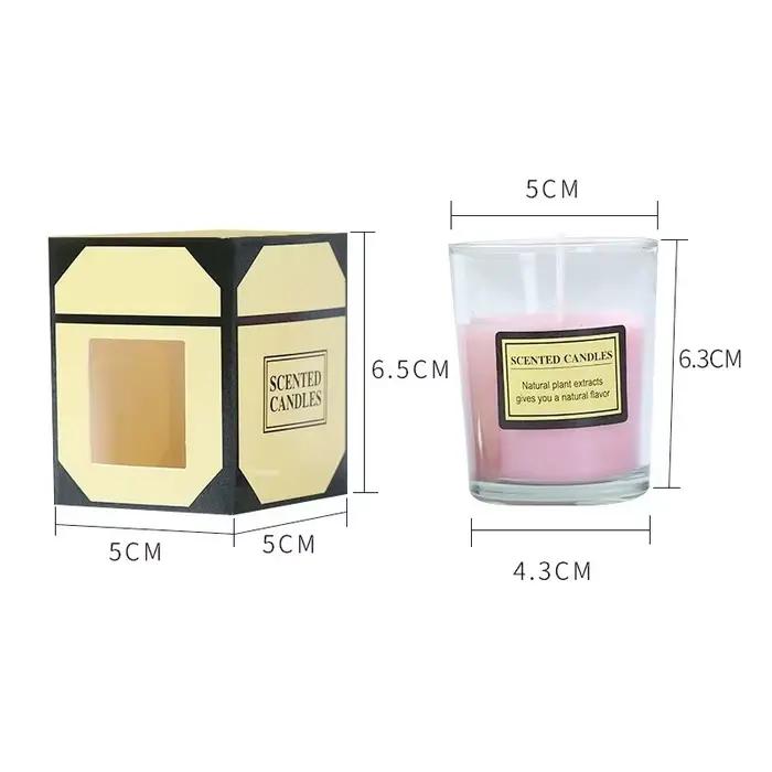 Bougie aromatique en cire de soja en forme de coupe pour ambiance de détente et bien-être occasionnelle relaxation chez soi ou à offrir