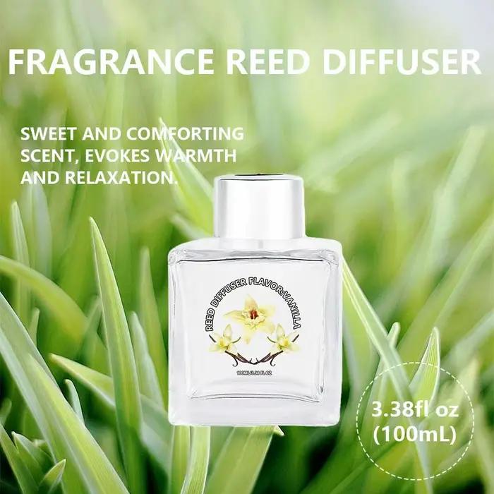 Diffuseur de roseaux de fleurs parfum vanille capacité 100ml couleurs bourgogne gris clair foncé lavande orange vert armée jaune kaki prune vert clair pour décoration intérieure spa salon thé bien-être maison