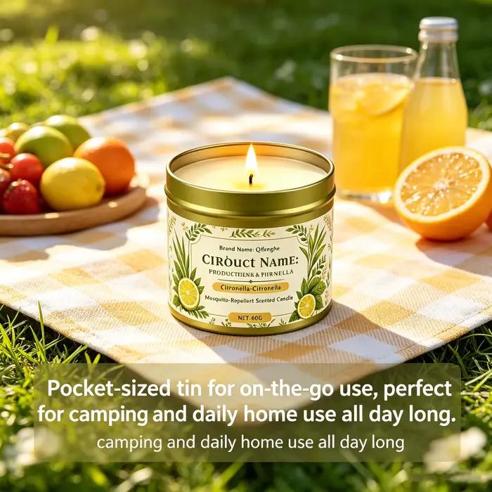 Bougie parfumée à l'huile essentielle de citronnelle | Module de rédaction de contenu produit complet 1 : Informations