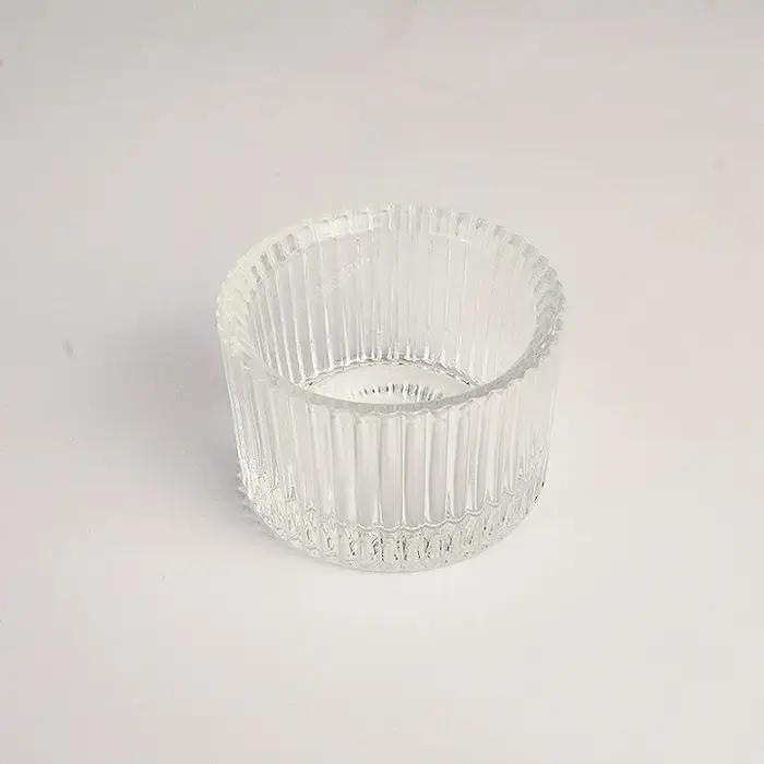 Photophore en verre moderne transparent pour décoration de table mariage anniversaire festival activités religieuses intérieur élégant