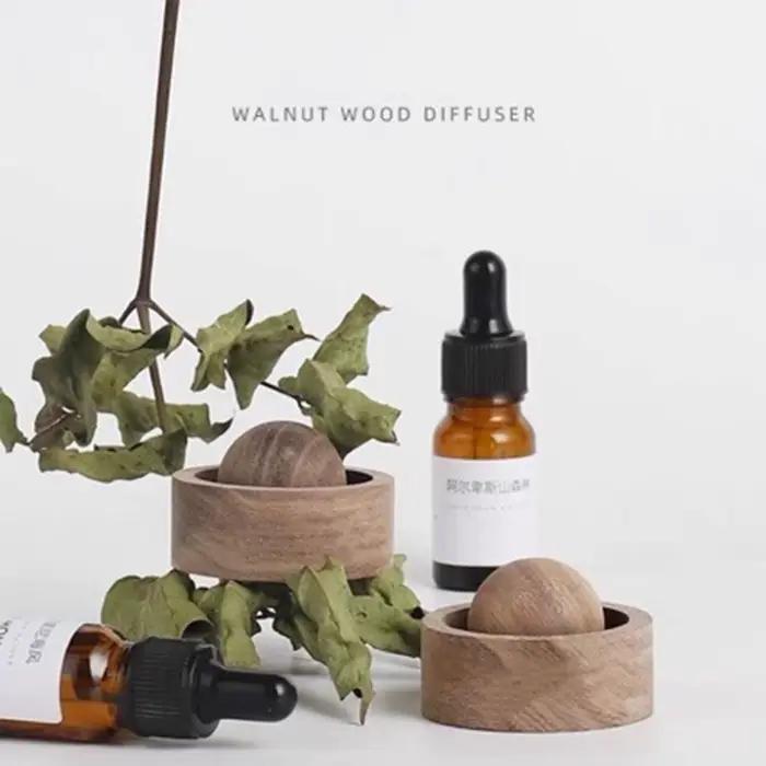Diffuseur en bois pour la purification de l'air de la voiture, décoration de bureau, diffuseur de parfum d'ambiance pour le bureau, les voyageurs, les étudiants, les dortoirs