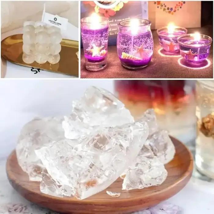 Cire de gelée transparente pour la fabrication de bougies DIY