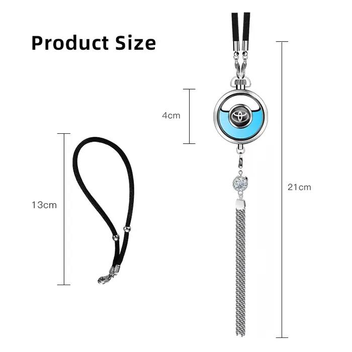 Pendentif de parfum de voiture en cristal Nobility pour Toyota TRD Gazoo Racing Prius Prado Avensis Verso Sienna Avalon Camry Fortuner Highlander Mark-X occasions spéciales parfum subtil et durable design élégant et personnalisable pour intérieur et extérieur