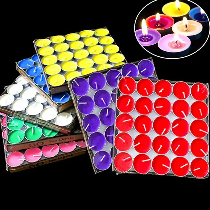 Bougies parfumées à la citronnelle pour camping et décoration d'intérieur résistantes aux insectes avec flamme colorée et variété de couleurs pour diverses occasions