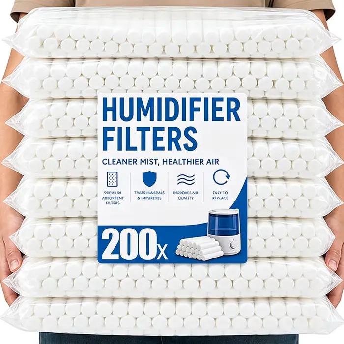 10/200 pièces Mini diffuseur d'air portable, recharges de bâtonnets de coton purs pour humidificateur, filtres, coton-tiges pour diffuseur d'arômes alimenté par USB