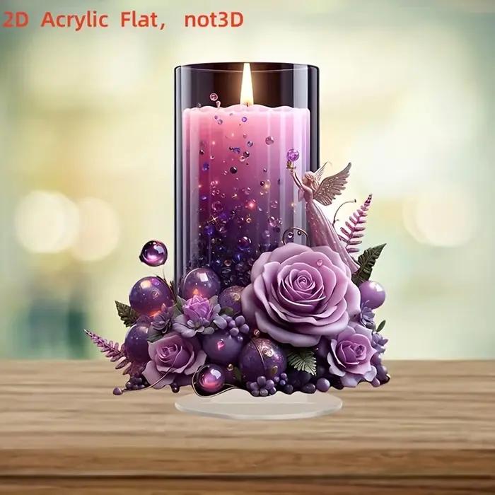 Bougie de prière polyvalente de couleur violette - Cadeau idéal pour les fêtes