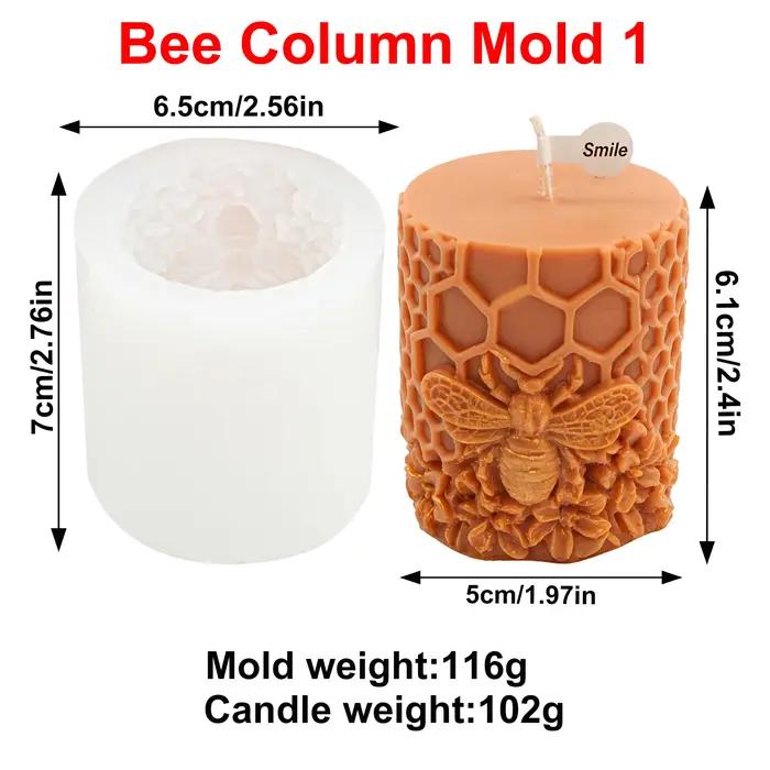 Moule à bougie 3D nid d'abeille avec motif floral pour la fabrication artisanale de bougies, de savo