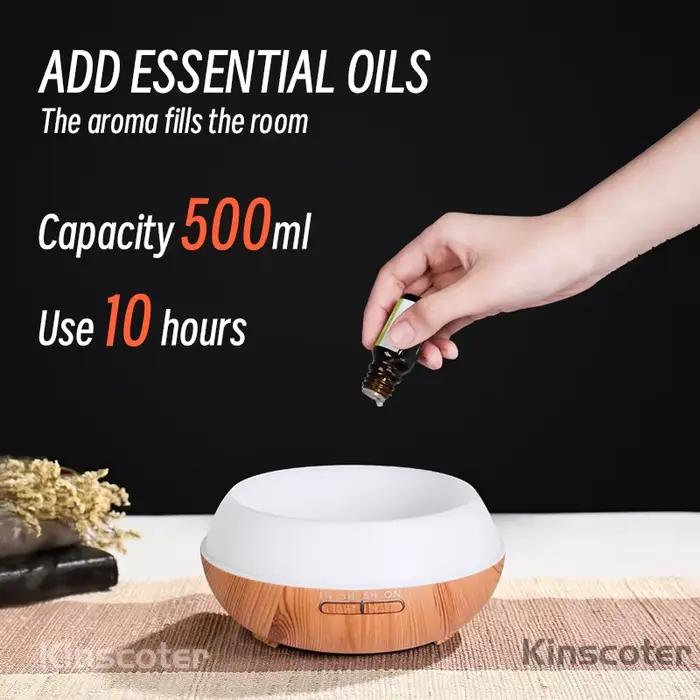Diffuseur d'huiles essentielles d'aromathérapie de haute qualité 500ml