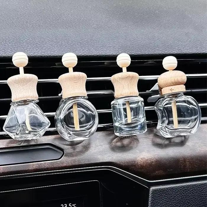 1 Pack Diffuseur de Parfum pour Voiture à Clipser, Bouteille en Verre Vide pour Huiles Essentielles, Décoration d'Aromathérapie