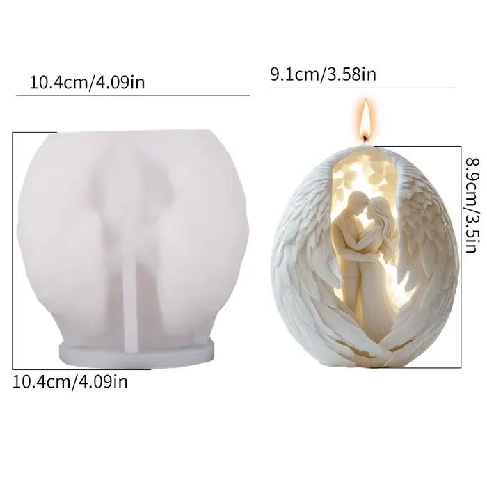 Moule de bougie d'ange de couple romantique pour la saint-valentin, couple d'ange 3D, outils artisan
