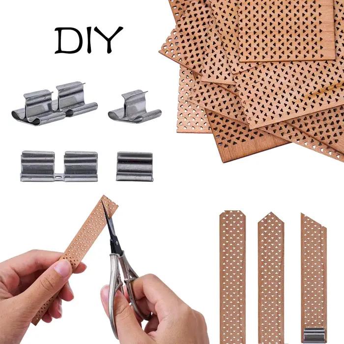 Mèches de bougies en bois sans fumée avec supports en fer