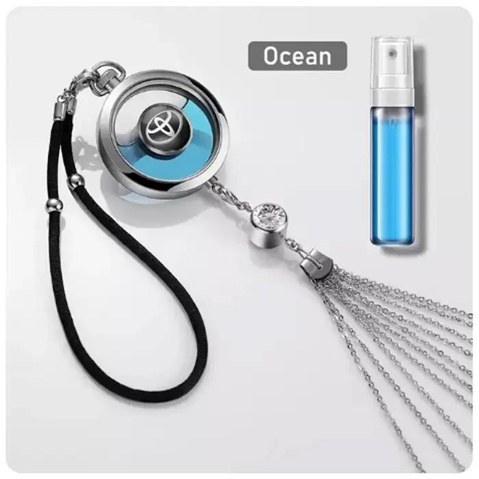 Pendentif de parfum de voiture en cristal Nobility pour Toyota TRD Gazoo Racing Prius Prado Avensis Verso Sienna Avalon Camry Fortuner Highlander Mark-X occasions spéciales parfum subtil et durable design élégant et personnalisable pour intérieur et extérieur