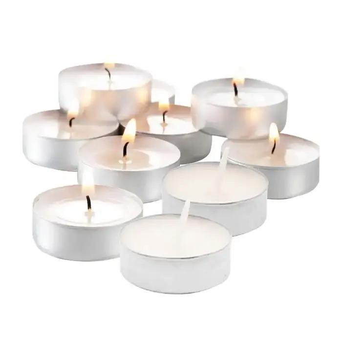 Bougies chauffe-plat non parfumées, 10 pièces, bougies chauffe-plat sans fumée, sans gouttes, longue