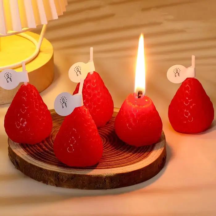 Bougie d'aromathérapie aux fraises