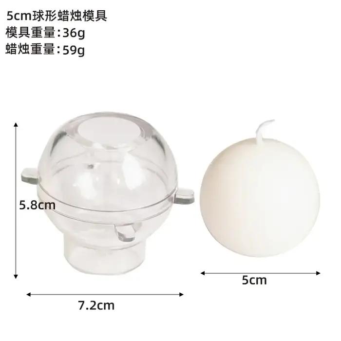 Moule à bougie en plastique, série boule, bricolage, bougie faite à la main, matière première, planè