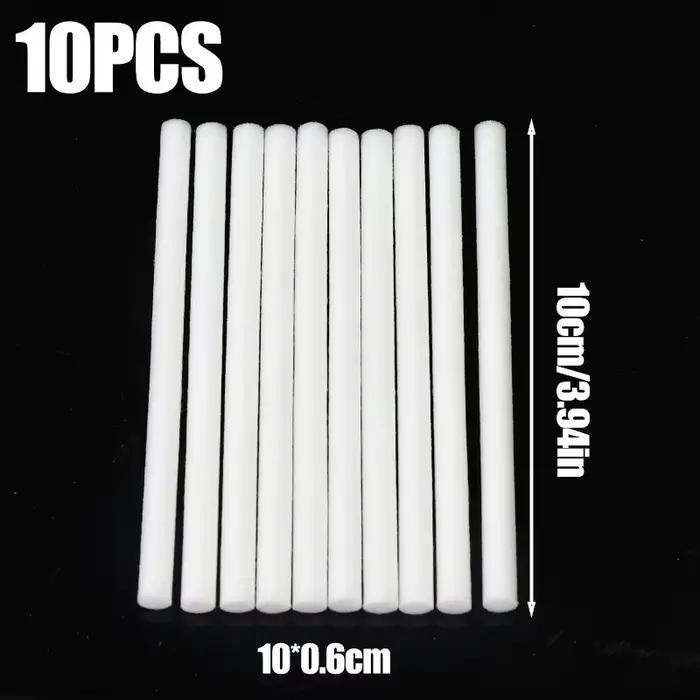 10/200 pièces Mini diffuseur d'air portable, recharges de bâtonnets de coton purs pour humidificateu