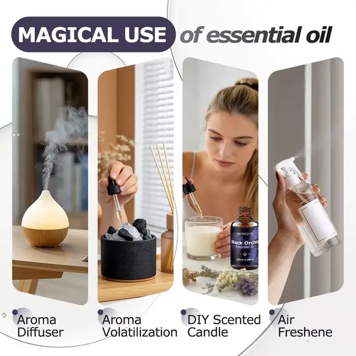 Huile Essentielle d'Orchidée Noire, Huile Parfumée Florale Riche pour Diffuseurs, Aromathérapie et Créations Parfumées DIY, Arôme Élégant