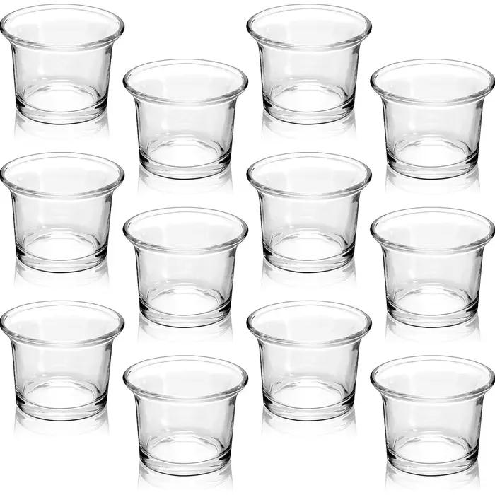 Porte-bougies votives en verre, Porte-bougies chauffe-plat en verre, Porte-bougies chauffe-plat en v