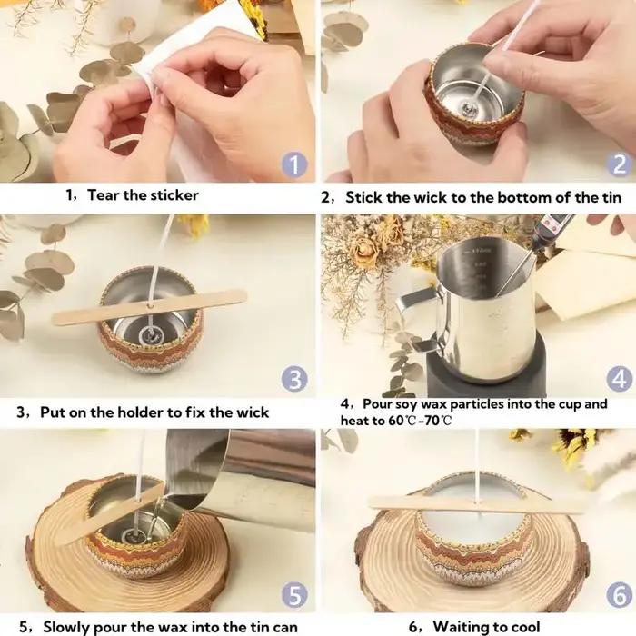 Kit de fabrication de bougies – Cire d'abeille 200G