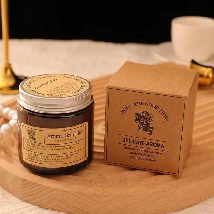 Bougie parfumée faite à la main en cire de soja