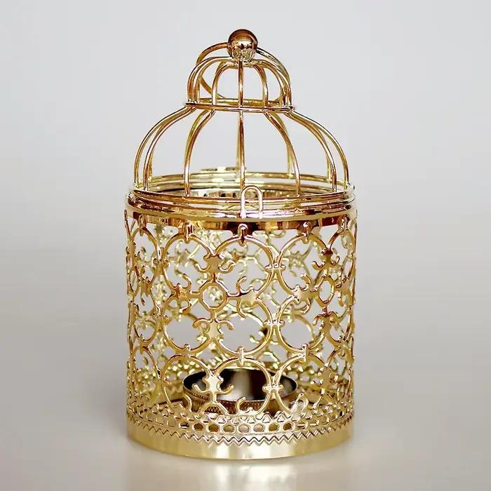 Bougeoir Cage à oiseaux rétro Vintage romantique creux suspendus chandeliers créatif décoration de l