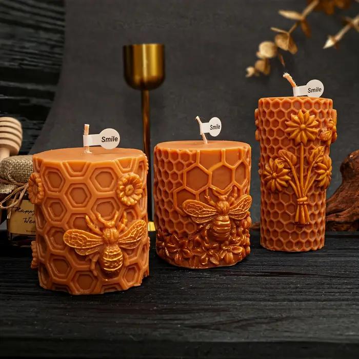 Moule à bougie 3D en silicone insecte avec motif floral pour cire, savon, résine, décoration maison et cadeau artisanal occasions spéciales