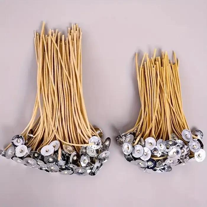 20 mèches de bougie en chanvre pré-cirées de 9 cm/15 cm/20 cm