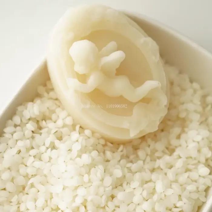 Bougie d'aromathérapie en cire d'abeille blanche de qualité spéciale