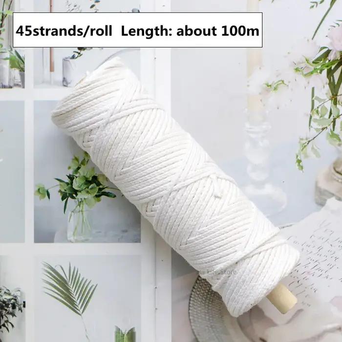 Mèches de bougie tissées en coton pour fabrication de bougies faites à la main, avec plusieurs couleurs et épaisseurs pour diverses tailles de bougies occasions spéciales et intérieur