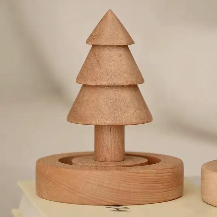 Mini diffuseur d'huiles essentielles en bois, Design d'arbre de noël, décoration de voiture, chambre à coucher, salle de bain, parfum de maison, cadeau idéal, huile essentielle d'air
