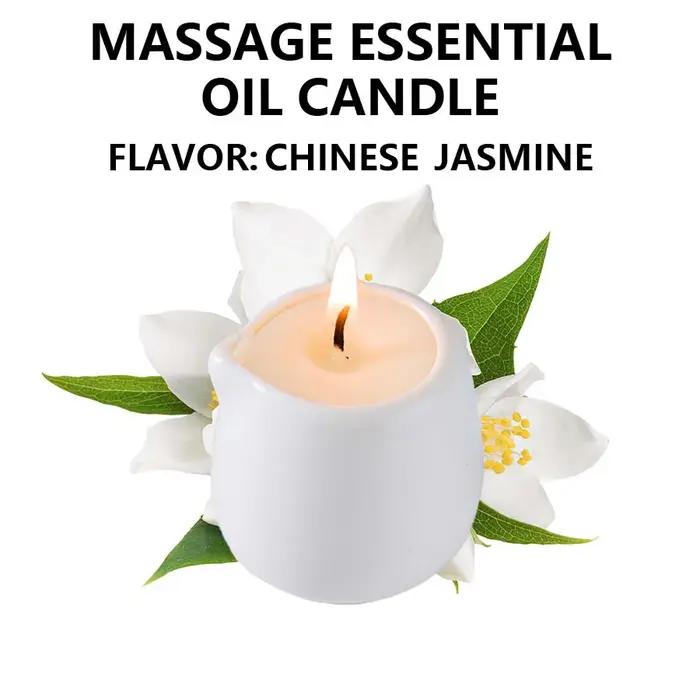 Bougie d'huile de massage naturelle parfumée fruitée faible chaleur hydratante luxe naturel apaisante pour maison et journée occassions spéciales