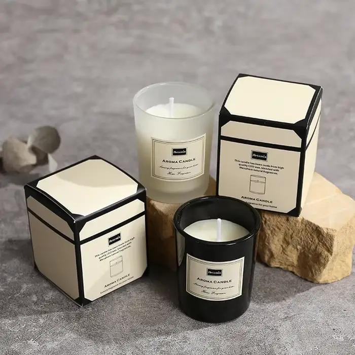 Bougies parfumées aromathérapeutiques en cire de soja pour la décoration de maison romantique et bien-être à offrir pour Noël occasions spéciales