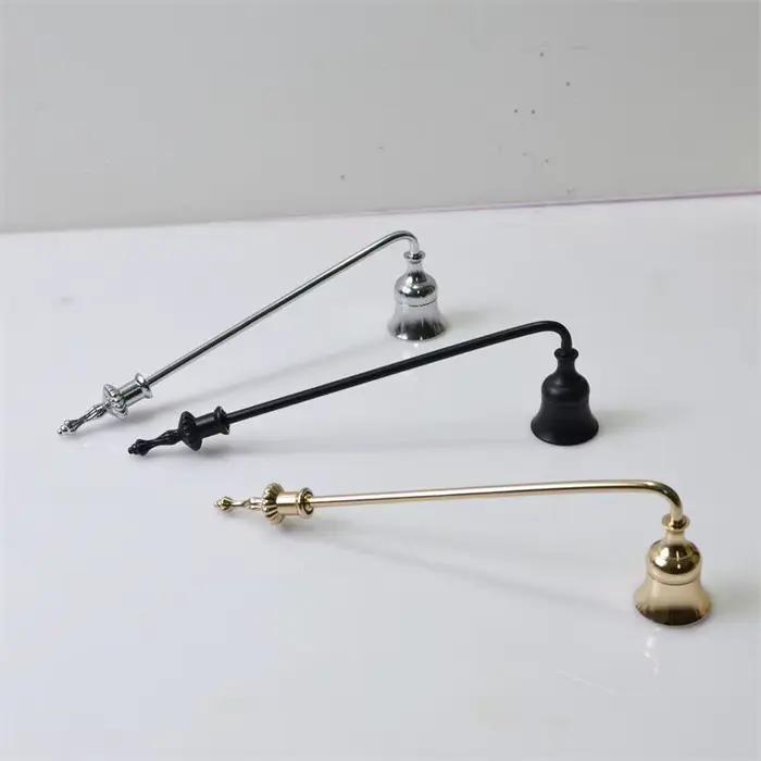 Coupe-mèche de bougie en aluminium et fer, outil d'extinction de bougies avec poignée longue ou courte pour décorations intérieures et ambiances romantiques