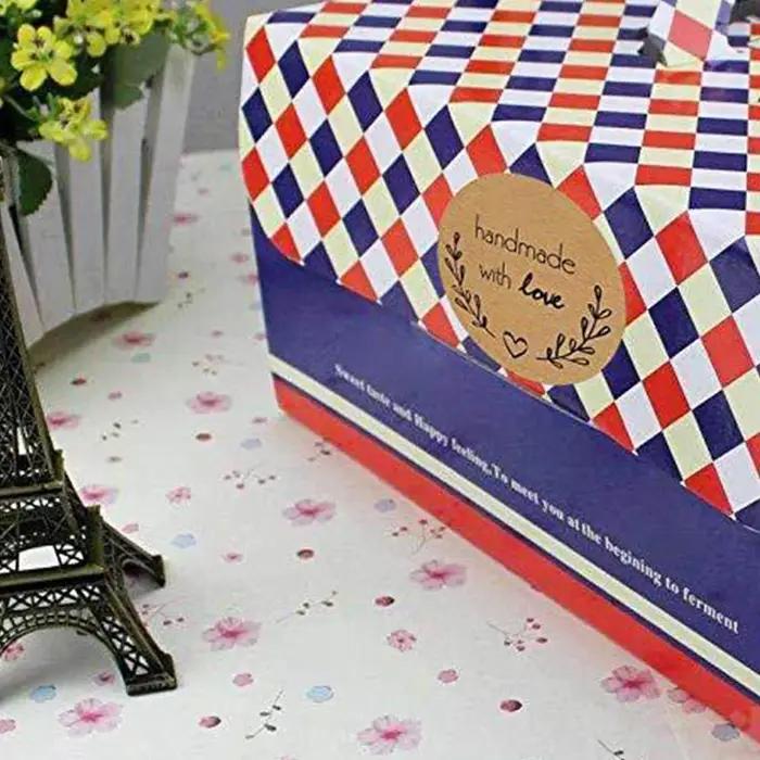 Étiquette ronde en papier kraft avec logo de bougie en bobine
