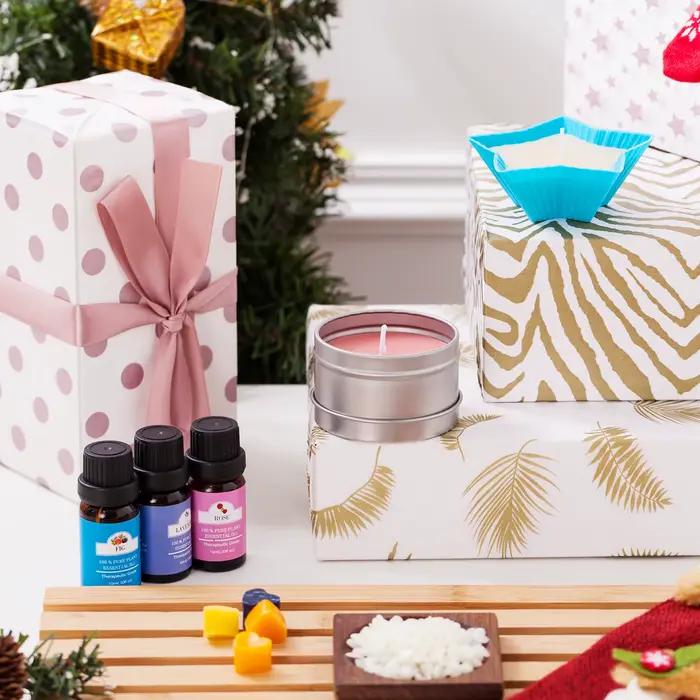 Kit de bougies bricolage en forme de haricot de soja