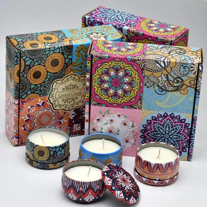 Ensemble de 4 bougies parfumées (quatre senteurs : jasmin