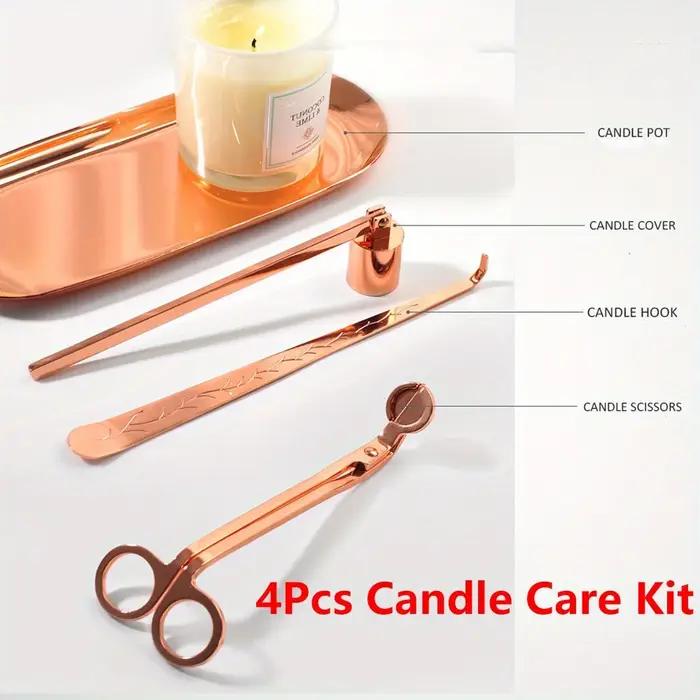Ensemble d'outils de soins de bougies en acier inoxydable moderne pour la décoration de la maison et les amateurs de bougies occassions spéciales