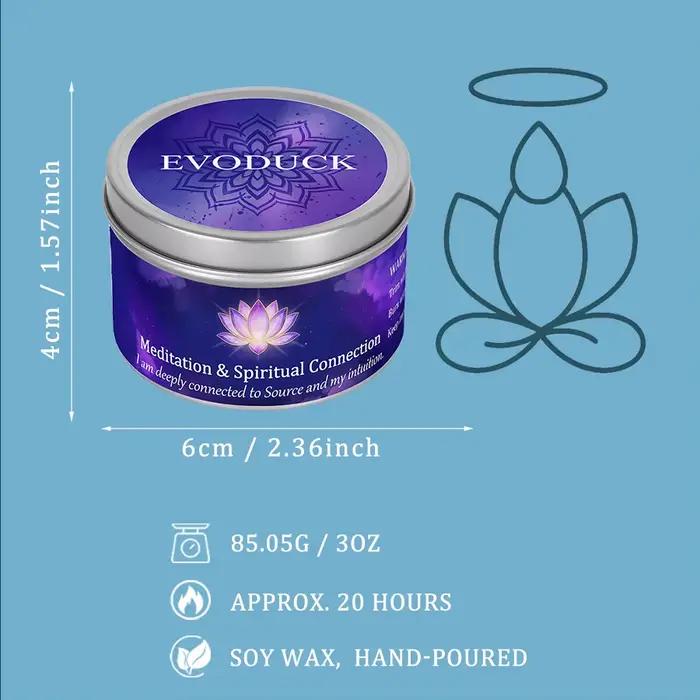Bougie parfumée au cristal d'encens et bois de santal faite à la main pour méditation connexion spirituelle aromathérapie décoration salle de yoga cadeau occaions spéciales